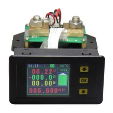 shangren DC 500v 100A 200A 300A 500A 1.8 인치 컬러 LCD 콤보 미터 전압 현재 KWh 와트 미터 용량 모니터링, ABS, 블랙, 1개