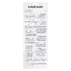 [ 1219336 ] 크래프티크로커다일 종교 기독교 성경 스티커 - 투명 필기 영감 기도 신앙 스크랩북 및 저널링용, 손글씨 종교 스티커