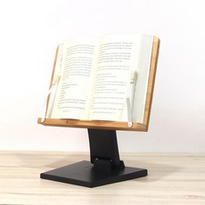 1+1 원목 비엔 독서대 + 휴대용 독서대 세트 높이 각도 조절 접이식 원목 우드 책받침대 독서 책받침 스탠딩 받침대 거치대 책거치대 북스탠드 책스탠드 다용도 스탠드, R99267B( M size, 블랙, 1세트