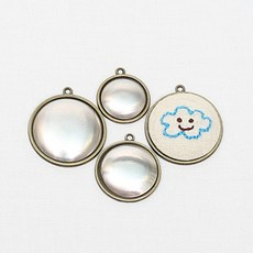 [펠트친구] 자수용 베이직원형 메달 [1137], 23mm, 1개