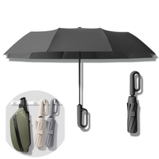 포디태 대형 UV차단 접이식 고리형 손잡이 3단 원터치 자동 양산 우산