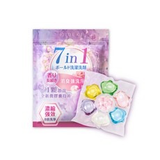 JOEKI 酵素去污 留香48小時 一顆搞定 適用各種衣物, 02.七合一洗衣球(袋裝/33入), 1個