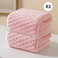 Veralool 프리미엄 극세사 호텔 대형 바스타올 샤워타올 40수 목욕타올 비치타월 먼지없는 속건 수건, 2개, 핑크