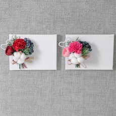 [플라워트리] 카네이션 조화 액자 목화 set 15cm 꽃 어버이날 스승의날 벽 장식 벽걸이 감사 선물 행사, 색상:레드, 상세 설명 참조