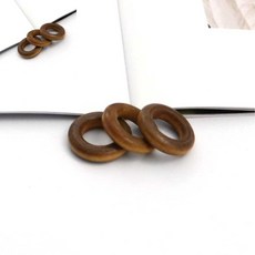 육땨 재봉틀소품 실우감기목재보빈 정리용 실보관틀 소형 나무공예 우드링 드림캐쳐재료, 100개 [낱개수량확인]