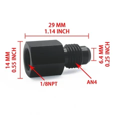 호환 알루미늄 블랙 플레어 피팅 감속기 어댑터 10AN 8AN 6AN 남성 -4AN 3AN 1/8NPT 여성 차량 용 변환 키, 05 AN4-1-8NPT