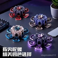 臺灣出貨 網紅爆款機械爆甲陀螺玩具解壓指尖陀螺黑科技炫酷陀螺潮玩手指, 1個, 機甲解壓陀螺【紫色】-升級加重版,【ABS塑料 非合金材料】