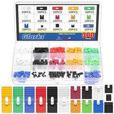 글락스 300pcs 1.272.02.54mm 점퍼 캡 키트 6가지 색상 PCB 회로 기판 션트 단락 연결 핀 블록 아두이노 라즈베리 파이 PC DVD HDD용 표준 컴퓨터, [ 1470802 ] Glarks 300피스 1.27/
