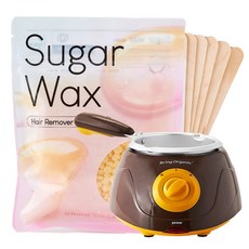브링오가닉 슈가왁싱 셀프왁싱 왁싱재료 워머기 세트 키트 기계 브라질리언 수염 헤어라인 콧털 저자극 저통증 제모 슈가링, 1개