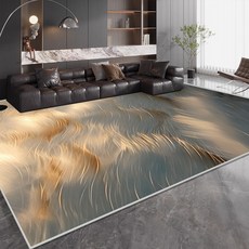地毯客廳耐髒易打理簡約輕奢高級感水晶絨地毯家用沙發防滑地毯, 1個, 金思