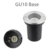 호환 방수 LED 지상 조명 매설 GU10 MR16 야외 매설등 지하 바닥 램프 12V 85-265V, [02] GU10 round, [03] 6000K, 전구색, 02 GU10 round_03 6000K