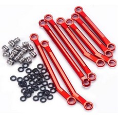 TRX4M 브론코 디펜더와 호환되는 118 RC 크롤러 차량 부품 8개 금속 링크 연결 높아진 로드 세트 액세서리블랙, Red