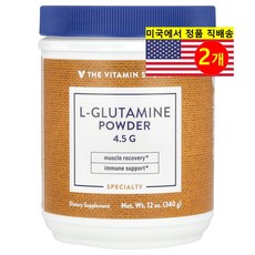 The Vitamin Shoppe L-글루타민 파우더, 340g, 2개
