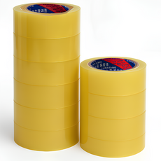 생활클릭 국내제작 투명 박스테이프 경포장 40미터 10개 묶음 가정용 포장 테이프 OPP 미색 경포장용, 1세트