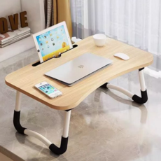 휴대용 접이식 노트북 테이블 침대 독서대 태블릿 거치대 좌식 책상 원목무늬 다리 조절, MR 접이식 베드테이블