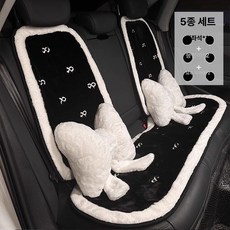 차량용 목쿠션 헤드 목베개 등쿠션 인테리어 리본 세트, 1개, 뒷좌석 5개 세트