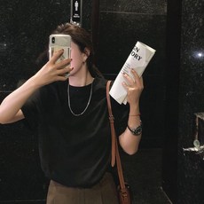 하객룩 여성 오피스룩 여성목티 폴라티 여름 반목 반팔티