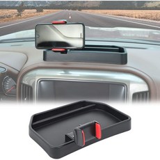 보관함 대시 트레이 내장 액세서리 정리함 체로카 대시 마운트 휴대폰 홀더 체비 실버라도 GMC 시에라 2014-2018용 트레이 포함 다기능 대시 휴대폰 마운트, 1개