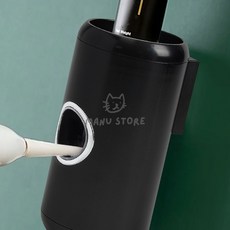 [오마누] 치약자동짜개 자동치약홀더 치약짜개홀더 자동센서 3단 치약 디스펜서 블랙