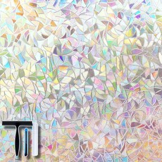 Volcanics One Way 창문 프라이버시 필름 설치 도구 포함 89.9 x 295.9cm(35.4 x 118인치) 자외선 차단 창문 틴팅 필름 가정용 열 제어 거울, 멀티컬러