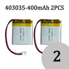 403035 GPS MP3 워키 토키 블루투스 헤드셋 스마트 시계 용 400mAh 3.7V Lipo 리튬 폴리머 충전식 배터리, 02 403035-400mAh 2Pcs, 01 3.7V용, 01 China Mainland
