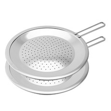 한샘 1+1 스테인리스 후라이팬 덮개 - 프라이팬 기름튐방지 기름막이, 2개