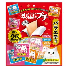 INABA CIAO 啾嚕 寒天點心片 25入, 鰹魚 + 鮪魚 + 雞肉, 200g, 1袋