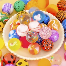 쿠쿠스토어 10-50Pcs 탄력 공 장난감 아이 생일 파티는 손님을위한 선물을 선호합니다 고무 튀는 Pinata Go, 01 L, 01 China Mainland, 03 C-0PCS Random Color