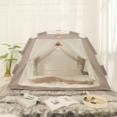 패브릭 실내 침대 우풍 방풍 자동 텐트 레몬옐로우 1.2x2m, A. 마카롱 그레이 길이 2 미터 1.2 미터