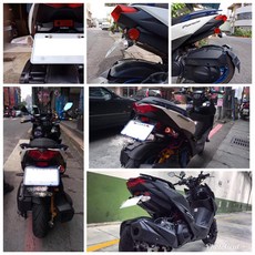 小梁部品 鬍鬚牌 YAMAHA FORCE 155 後牌架 短牌架 (附牌照燈 與牌照燈直上線組) 永久保固, 1個