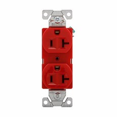 美國 COOPER 5362 系列 20A 125V 工業級插座 NEMA 5-20R DUPLEX BSMI認證, 1個, 5362RD 紅色,94101 黃銅面板