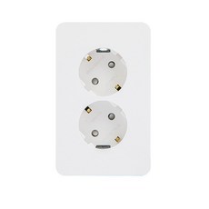 제일전기공업 디아트 화이트 콘센트 2구(나사포함), 1개