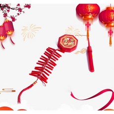HUIDING 電子鞭炮 LED仿真發光炮竹, 手持紅色鞭炮,電池盒