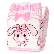 Littleforbig 公主尿布，可愛卡通兔子造型，柔軟透氣，寶寶舒適首選, 10個, L(38"~48")