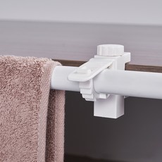 숭람 강력고정 각도조절 커튼 가리개 로드 거치대 후크, 2개, 화이트