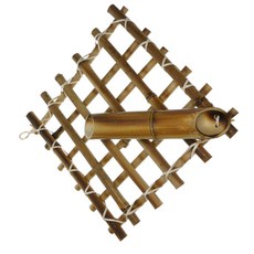 shangren 빈티지 대나무 벽 매달려 꽃병 식물 냄비 홈 식물 홀더, 30x30cm, 설명, 1개