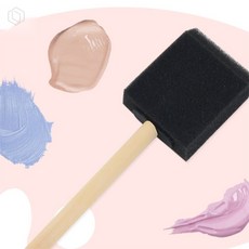 [오늘의택] 스폰지 붓 물감 도장용 다용도붓 스폰지브러쉬, 1개