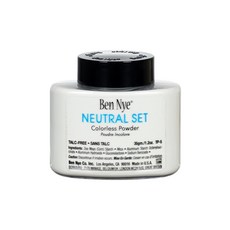 Ben Nye 超微粒透明定妝粉 美國原裝 Neutral Set Powder 三莉特效化妝 baking 蜜粉, 1個, 新配方小胖瓶 35克