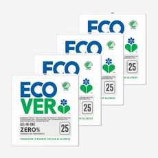 에코버 ZERO 식기세척기세제 타블렛, 500g, 4개