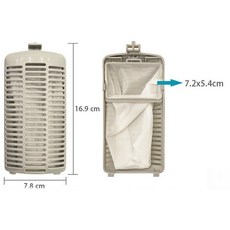 聲寶洗衣機濾網S-27(1入)台灣製造-有塑灰殼內崁/大，有效過濾棉絮雜質，保持洗衣槽清潔, 1個, 白色