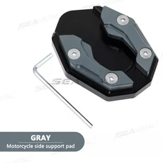 SEAMETAL 오토바이 사이드 스탠드 커버 알루미늄 합금 패드 범용 자전거 발 확장 킥 액세서리, 05 gray