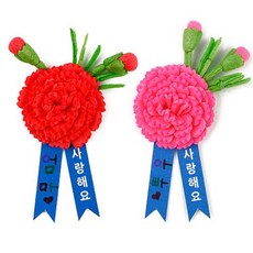 플레이콘 카네이션브로치(분홍 빨강-택1), 펄프스펀지(10개)