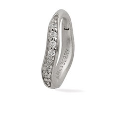 라크앤베리 14K 화이트 골드 미디엄 듄 다이아몬드 후프 이어링