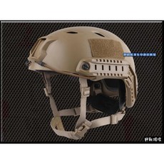 野戰搖滾-生存遊戲 高品質美軍FAST傘兵盔BJ版 OPS頭盔 特警戰術盔 特種部隊, 沙色, 1個