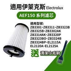 Electrolux 伊萊克斯 AEF150 系列吸塵器濾芯, 1個, 濾網單入(贈小黑刷), EF150