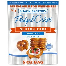 Snack Factory 과자 칩 스낵 팩토리 프레첼 크리스프스 글루텐 프리 맛 5온스, 1개