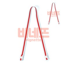 똑딱이 마스크줄 화이트레드 여아마스크줄