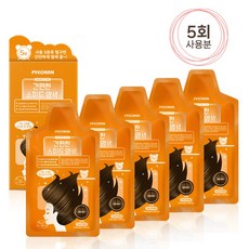 펴난 5분 스피드 헤어컬러 샴푸형 염색제 / 새치머리커버, 브라운(자연갈색) 5매, 1개