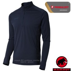 MAMMUT 長毛象 半開襟長袖排汗衣 Primaloft 透氣運動T恤