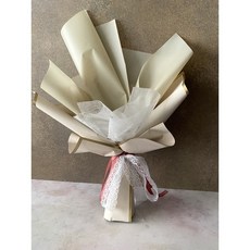 最搭奶茶色韓式花束半成品DIY材料包（贈送手工卡片）, 1個, 奶茶色